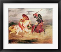 Two Knights Fighting in a Landscape Fine Art Print