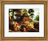 The Wild Boar Hunt Fine Art Print