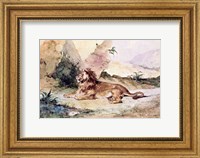 A Lion in the Desert, 1834 Fine Art Print