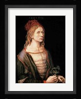 Self Portrait with a Thistle, 1493 Fine Art Print