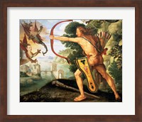 Hercules and the Stymphalian birds, 1600 Fine Art Print