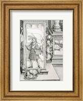 The Triumphal Arch of Emperor Maximilian I of Germany: Detail of column drawing Fine Art Print