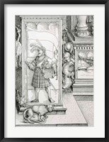 The Triumphal Arch of Emperor Maximilian I of Germany: Detail of column drawing Fine Art Print
