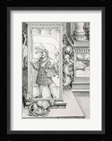 The Triumphal Arch of Emperor Maximilian I of Germany: Detail of column drawing Fine Art Print