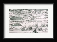 Demonstration of defensive measures to protect a city against a besieging army, Detail Fine Art Print