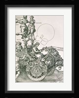 Design for 'The Great Triumphal Chariot of Emperor Maximilian I': detail showing the Virtues steering the team of horses Fine Art Print