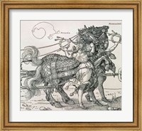 Triumphal Chariot of Emperor Maximilian I of Germany: detail of the horse teams Fine Art Print