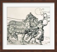 Triumphal Chariot of Emperor Maximilian I of Germany: horse detail Fine Art Print