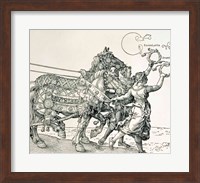 Triumphal Chariot of Emperor Maximilian I of Germany: horse detail Fine Art Print