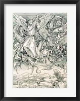 St. Michael Battling with the Dragon from the 'Apocalypse' Framed Print