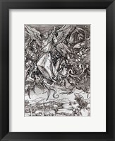 St. Michael and the Dragon, from a Latin edition, 1511 Fine Art Print