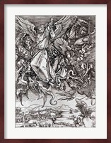 St. Michael and the Dragon, from a Latin edition, 1511 Fine Art Print