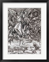 St. Michael and the Dragon, from a Latin edition, 1511 Fine Art Print