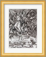 St. Michael and the Dragon, from a Latin edition, 1511 Fine Art Print