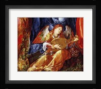 The Festival of the Rosary, detail of the angel musician, 1506 Fine Art Print