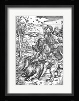Samson slaying the lion Fine Art Print