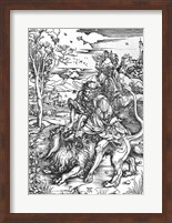 Samson slaying the lion Fine Art Print