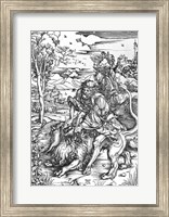 Samson slaying the lion Fine Art Print