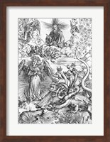 Scene from the Apocalypse, The woman clothed with the sun and the seven-headed dragon Fine Art Print