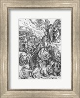 Scene from the Apocalypse, The angel holding the keys of the abyss and a big chain Fine Art Print