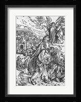 Scene from the Apocalypse, The angel holding the keys of the abyss and a big chain Fine Art Print