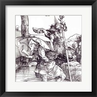 St.Christopher carrying the Infant Christ, 1511 Fine Art Print
