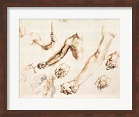 Study of male hands and arms Fine Art Print