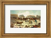 A Village Bullfight Fine Art Print