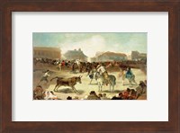 A Village Bullfight Fine Art Print