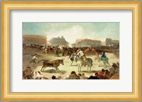 A Village Bullfight Fine Art Print