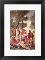 The Pretty Woman and the Masked Men Fine Art Print