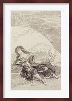 Maja and Celestina under an arch Fine Art Print