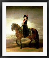 Equestrian portrait of Queen Maria Luisa Fine Art Print