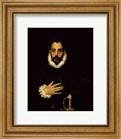 Gentleman with his hand on his ches Fine Art Print