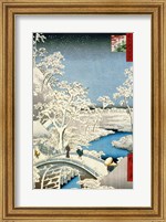 Drum bridge and Setting Sun Hill at Meguro Fine Art Print