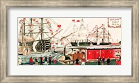 Commodore Perry's Gift of a Railway to the Japanese in 1853 Fine Art Print