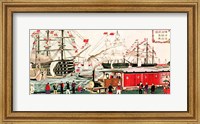Commodore Perry's Gift of a Railway to the Japanese in 1853 Fine Art Print