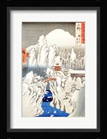 View of Mount Haruna in the Snow Fine Art Print