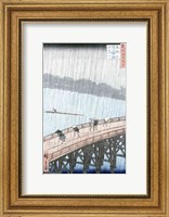 Sudden Shower over Shin-Ohashi Bridge Fine Art Print