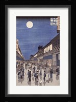 Night time view of Saruwaka Street Fine Art Print