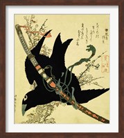 The Little Raven with the Minamoto clan sword Fine Art Print