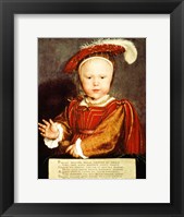 Portrait of Edward VI as a child Fine Art Print
