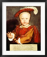 Portrait of Edward VI as a child Fine Art Print
