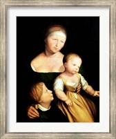 The Artist's Wife and Children, 1528 Fine Art Print