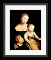 The Artist's Wife and Children, 1528 Fine Art Print