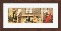 A School Teacher is Explaining the Meaning of a Letter to Illiterate Workers 1516 Fine Art Print