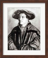 Portrait of a man with a red hat, c.1530 Fine Art Print
