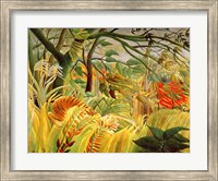 Tiger in a Tropical Storm Fine Art Print