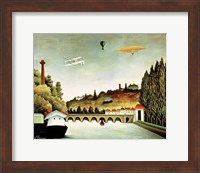 View of the Bridge at Sevres and the Hills at Clamart Fine Art Print