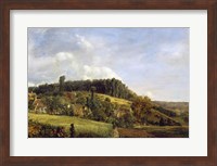 Forest Glade near a Village, 1833 Fine Art Print